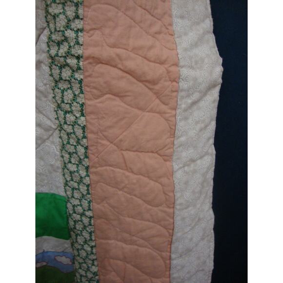 Handmade Bunny QUILT Country Cottage Wounded Military Fundraiser Crib Stroller - Picture 7 of 7